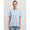 Freizeit Atmungsaktiv Einfarbig Sommer Damen T-Shirt Rundhals Baumwolle Kurzarm T-Shirts Partner-T-Shirts
