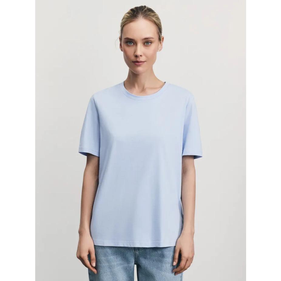 Leisure Breathable Solid Color Summer Women T Shirt Round Neck Cotton Short Sleeve T-Shirts Couples Tees