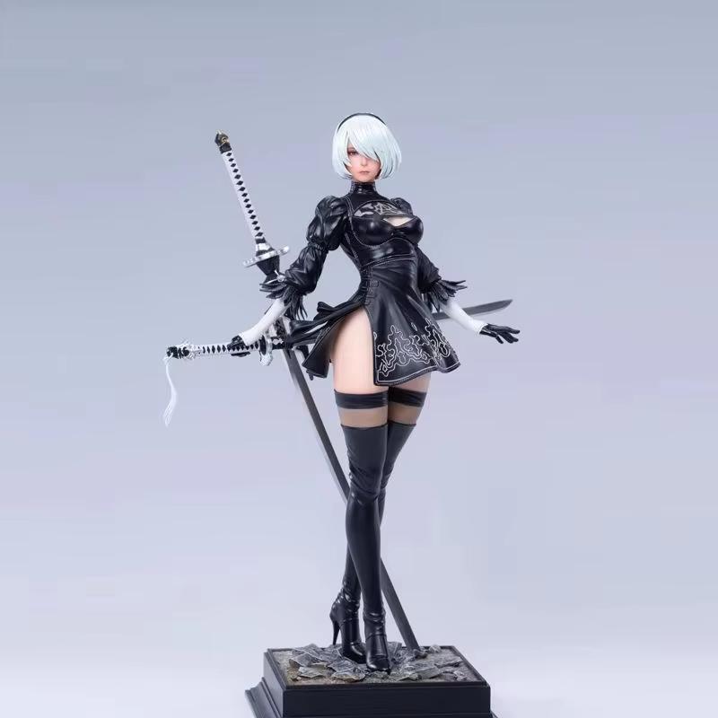

2B GK Automata Мисс Боевой Костюм с Высоким Разрезом Фигурки Высокого Качества Настольное Украшение Мальчик Модная Игрушка Статуя Модель Коллекционная Подарок 1