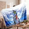 Warm Flannel BlanketNeon Genesis Evangelion Soft Cozy Throw Blanket for Bedroom Couch