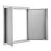 Puerta de Acceso para Barbacoa, Doble Puerta de Cocina Exterior de 610x610 mm, Puerta de Acero Inoxidable de Montaje Empotrado, Puerta Vertical de Pared con Tiradores Empotrados, para Isla de Barbacoa,