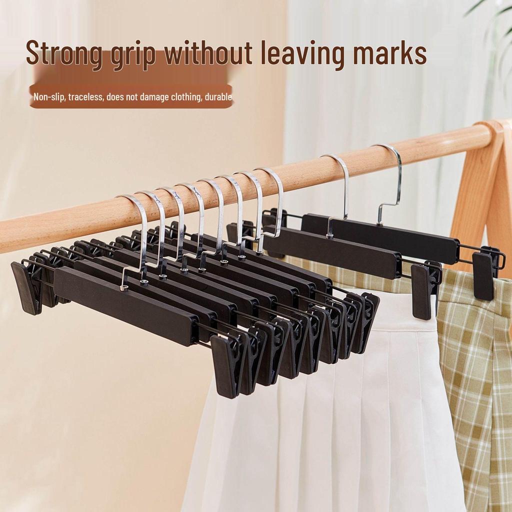 Traceless Plastic Pants and Skirt Hanger with Clips for Clothing Stores