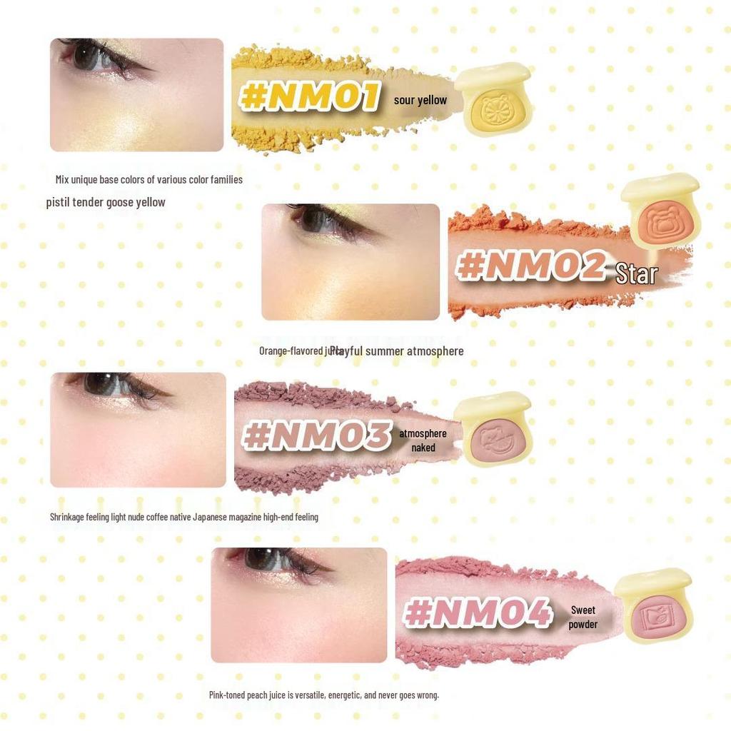 Fruit Punch Litchi Single Eyeshadow & Multi-Use Highlight Powder: Lemon Bear Dreamcore Edition