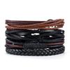 Unisex Handmade Woven Leather Bracelet - European and American Style Jewelry