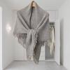 Warm Knitted Scarf Wool‑Blend Wrap Shawl Elegant Neck Warmer  Casual