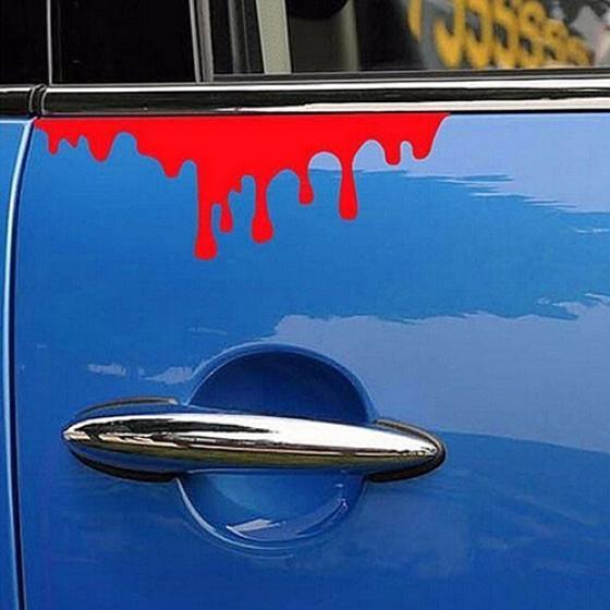 Reflective Red Blood Bleeding Car Sticker Car Decals Rear Front Headlight Sticker