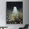 Ghost HauntedManor Halloween Cute Fancy Poster Wall Sticker for Living Room Bar Vintage Decorative Painting Middle