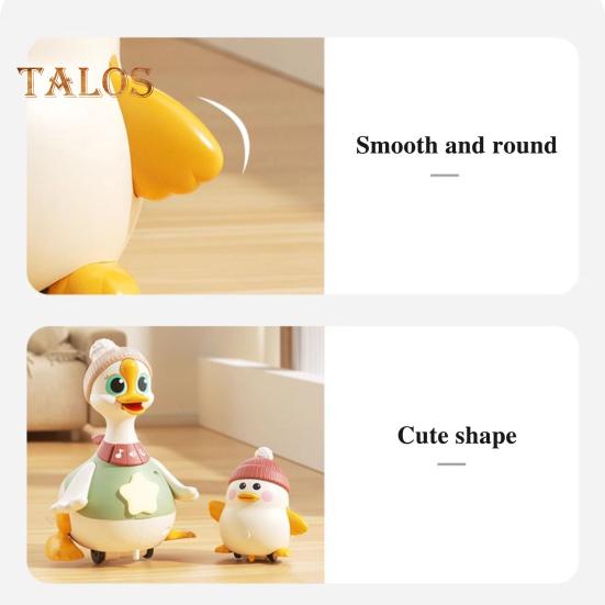 Bauchlage Gans Familie Spielzeug Laufende Mutter Baby Gans Spielzeug mit Musik Licht Pädagogisches Elektrisches Leuchtendes Schwingen Krabbelndes Enten Spielzeug Kleinkinder Junge Mädchen