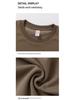 Customized Heavyweight Cotton Hoodie with Embroidered Logo - Men's Loose Fit, Round Neck, Regular Shoulder Style.