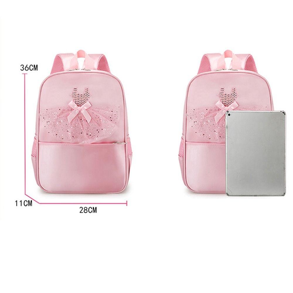 Cute Nylon Ballet Dance Backpack Large Capacity Waterproof Dance Duffle Bag Schoolbag Girls
