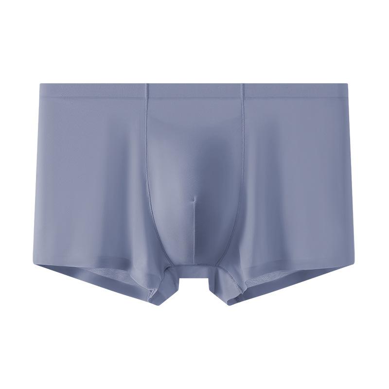 Male Spring and Summer Ice Silk Without Trace Breathable Antibacterial Quick Dry Motion A Piece of Flat Angle Underwear