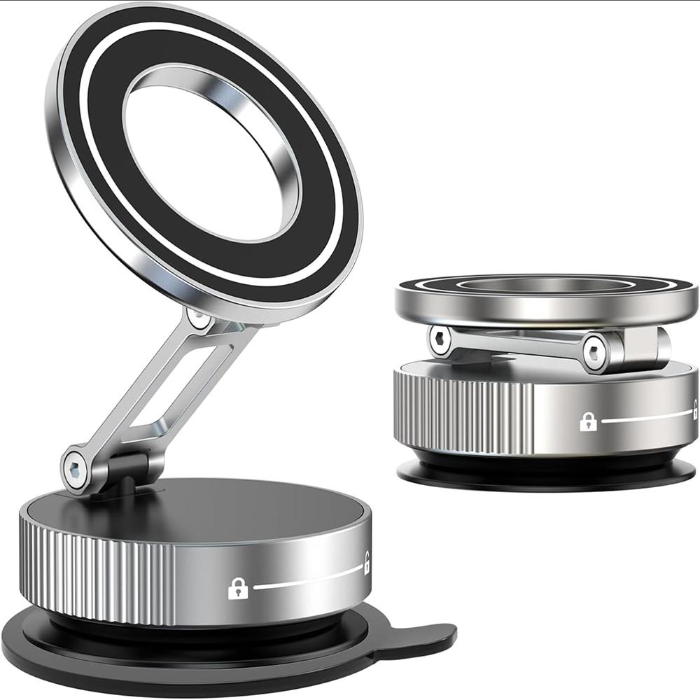 Geüpgradede 360° Vacuüm Magnetische Telefoonhouder Magnetische Auto Telefoonhouder Handsfree Zuignap Telefoonhouder voor Auto/Sportschool/Spiegel/Douche