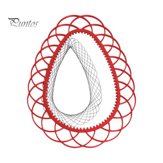 

Шаблон для рисования спирального искусства, геометрическая линейка, шаблон спирального круга, трафарет спиральной кривой для художественных промыслов «сделай сам», эскиз для студентов и детей красный