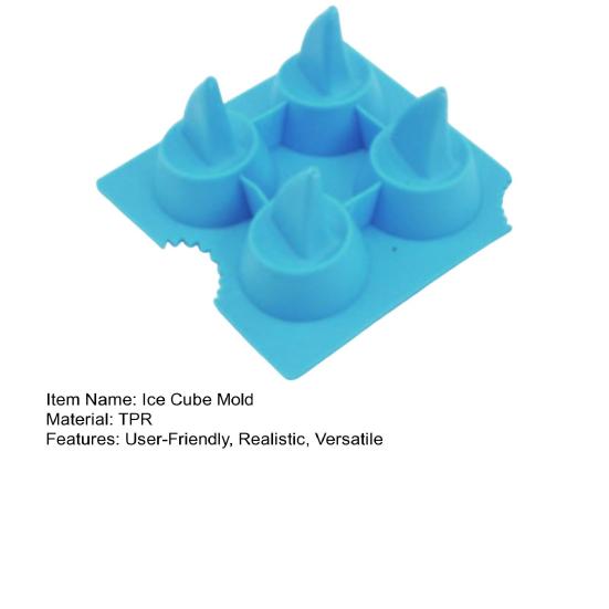 Ghost Shark Ice Tray Silicone Ice Cube Mold 3D Funny Shape Chocolate Fondant DIY Bar Party Drink Accessories Candle Candy Making Kit