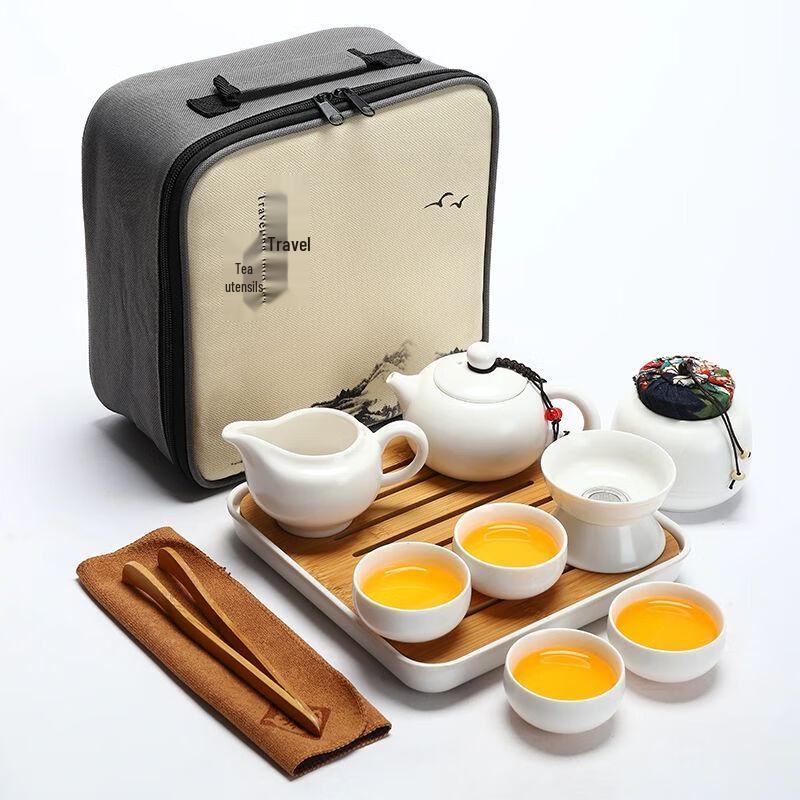 Portable Stainless Steel Kung Fu Tea Set - 1 Pot, 4 Cups