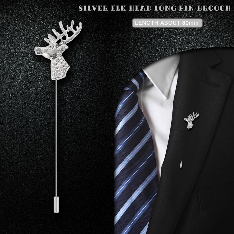 Simple Deer Head Lapel Pin Brooch - Japanese/Korean Fashion Accessory