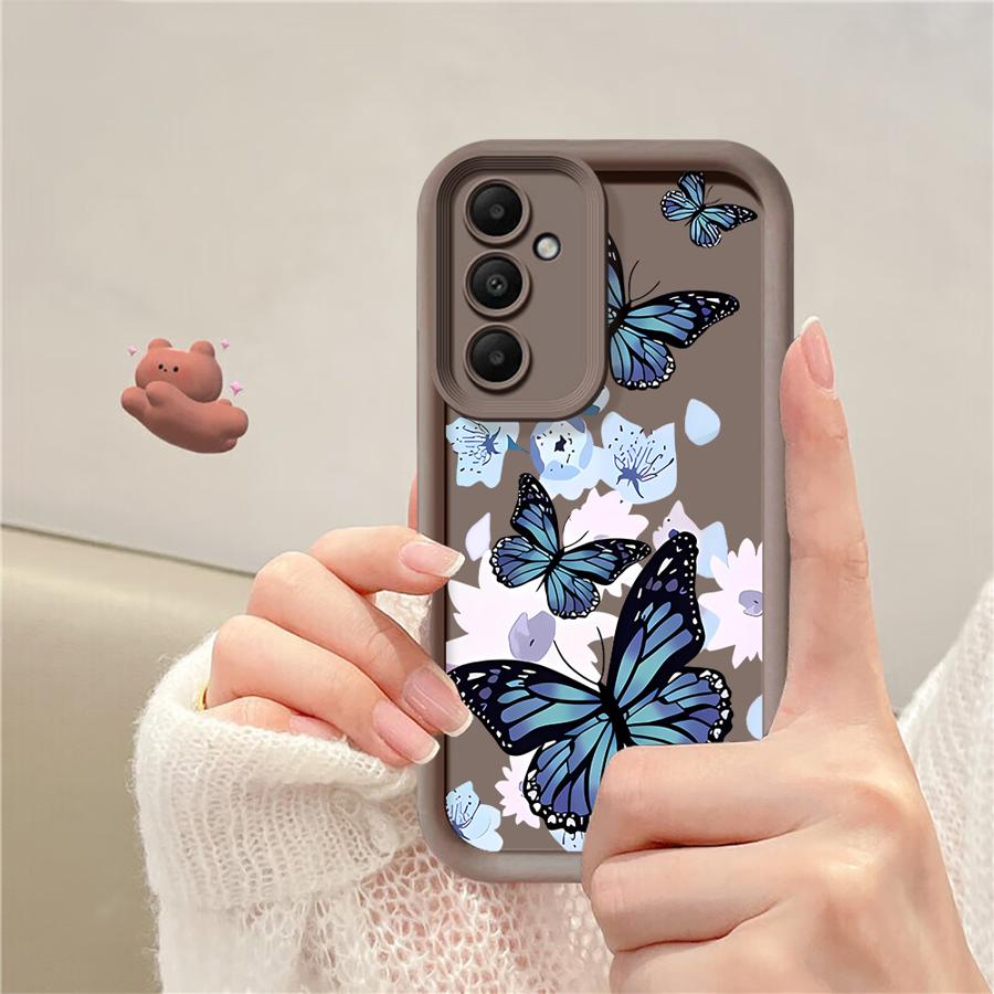 INS Retro Butterfly Case for Samsung Galaxy A52 A54 A31 A25 A26 A23 A34 A73 A32 A22 A21s A53 A24 Soft Cover