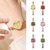 Paarse Bladeren Dames Armband Horloge Cijferplaat Luxe Horloge Elegant Kwarts Horloge Cadeau voor Vrouwen