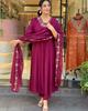 Indisk Bollywood Kurti Salwar Kameez Sett Festantrekk Bollywood Topp Tunika Kurta Buksesett