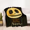 Nightmare Before Christmas Personalized Text Blanket Cozy Personalized Blanket Comfortable Perfect for Picnics Couch Living Room Bed All-Season Use