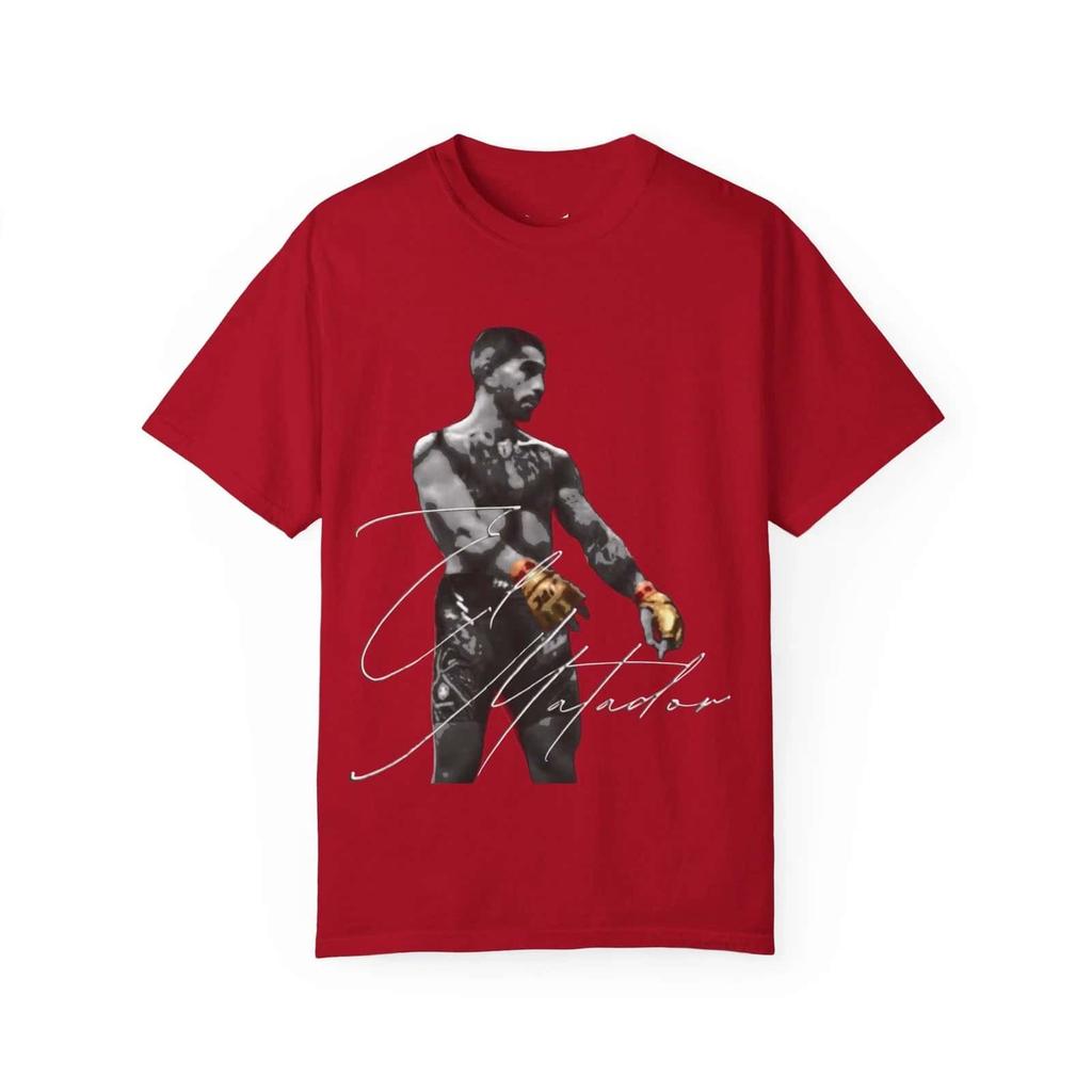 Ilia Topuria El Matador Zapaśnik MMA Graficzna Koszulka 2026 Lato Nowa Unisex Unisex 100% Bawełna Luźna Koszulka Street Wear Y2K