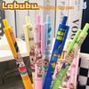 6Pcs Kawaii Gel Pen Labubu Monster Cartoon Neutral Pen Quick Drying Pen Student Examination School Office Supplies Stationery