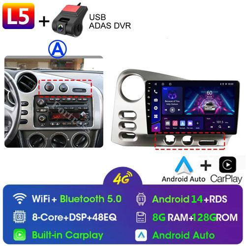 Dla PONTIAC Vibe 2003 - 2004 dla TOYOTA Matrix 2003 - 2008 System Android QLED IPS Ekran Dotykowy GPS Navi Radio Samochodowe Odtwarzacz Multimedialny