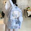 Girls Laptop Backpack Waterproof Backpack with Transparent Front Pocket Large Capacity Backpack with Padded Straps for School Street Travel