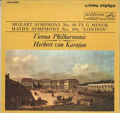 LP Record MOZART / HAYDN - VIENNA PHILHARMONI - Mozart Symphony In G Minor, K. 550  LSC2535 RCA VICTOR US Classical Used