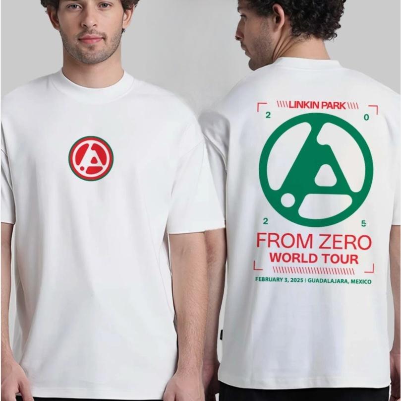 Li-nk Park From Zero World Tour Casual Retro Brand Retro T-Shirt Cotton T-Shirt Unisex Summer Short Sleeve Fashion Top