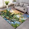 Cartoon Dinosaur Jungle Green Pattern Carpet Soft Non -Slip Indoor Rug Cartoon Game Rug Room Bedside Crawling Anti -Fall Floor Mat
