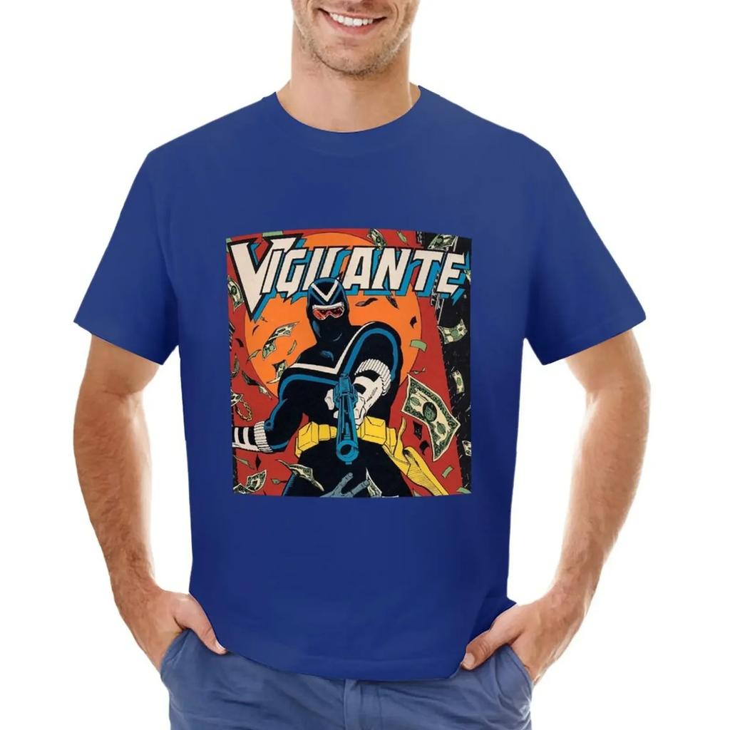 New Fashion Heavyweight Vintage Vigilante Peacemaker Quotes T-shirt Aesthetic Clothes Vintage Oversizeds Mens Vintage T Shirts