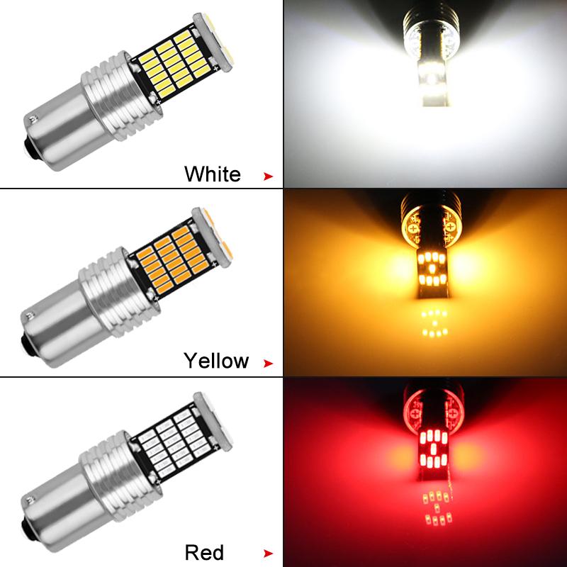 2 PCS P21/5W 1156 BA15S 1157 BAY15D 1157 LED Bulb Canbus 12V 4014 SMD 7000K White Car Tail Reverse Stop Brake Turn Signal Lights