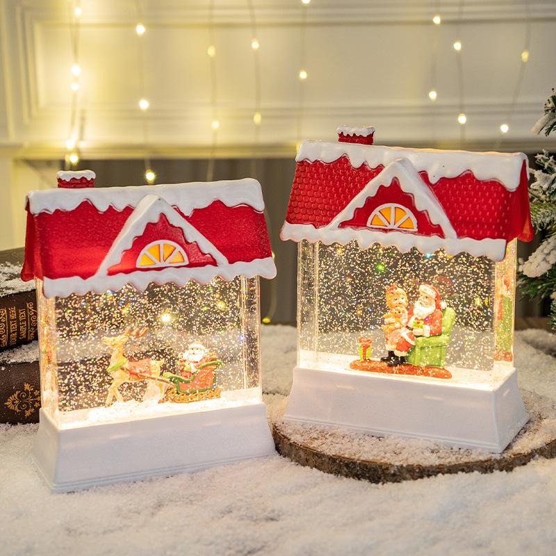 Christmas decorations Christmas little house wind lantern music box snowflakes crystal ball Christmas gift