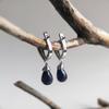 Серебряные серьги с сапфиром nano 6.84ct (2205968)