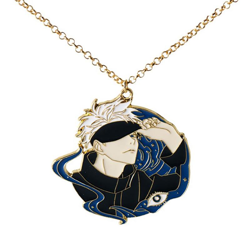 Anime Jujutsu Kaisen Brooch Keychain Cartoon Figure Gojo Satoru Enamel Lapel Pins Cute Cosplay Props Jewelry Gift For Friends