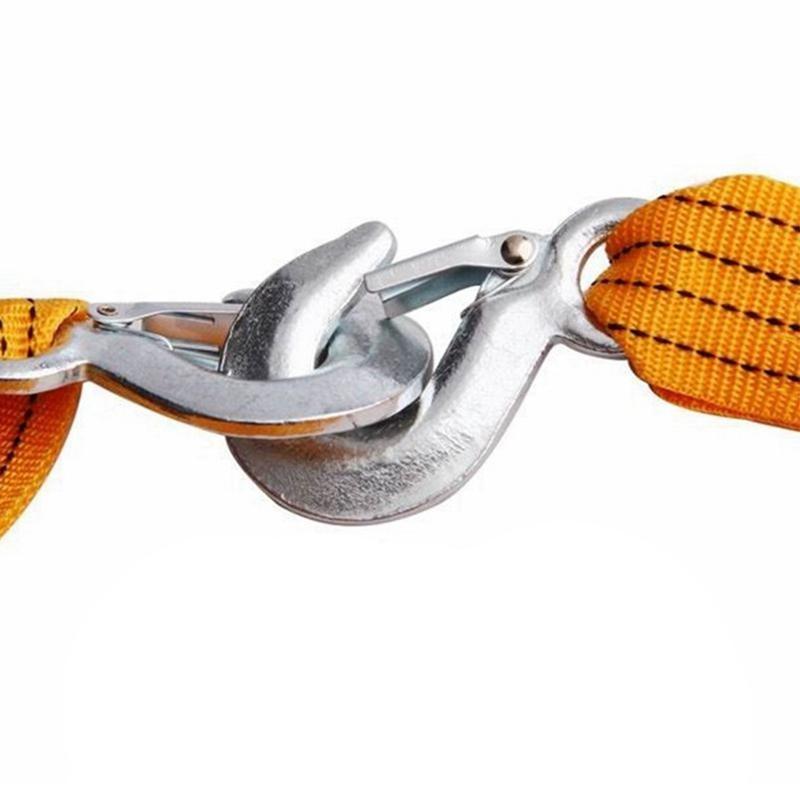 Correa de remolque Universal para coche, cuerda de remolque resistente de 3M, alta resistencia con ganchos de seguridad