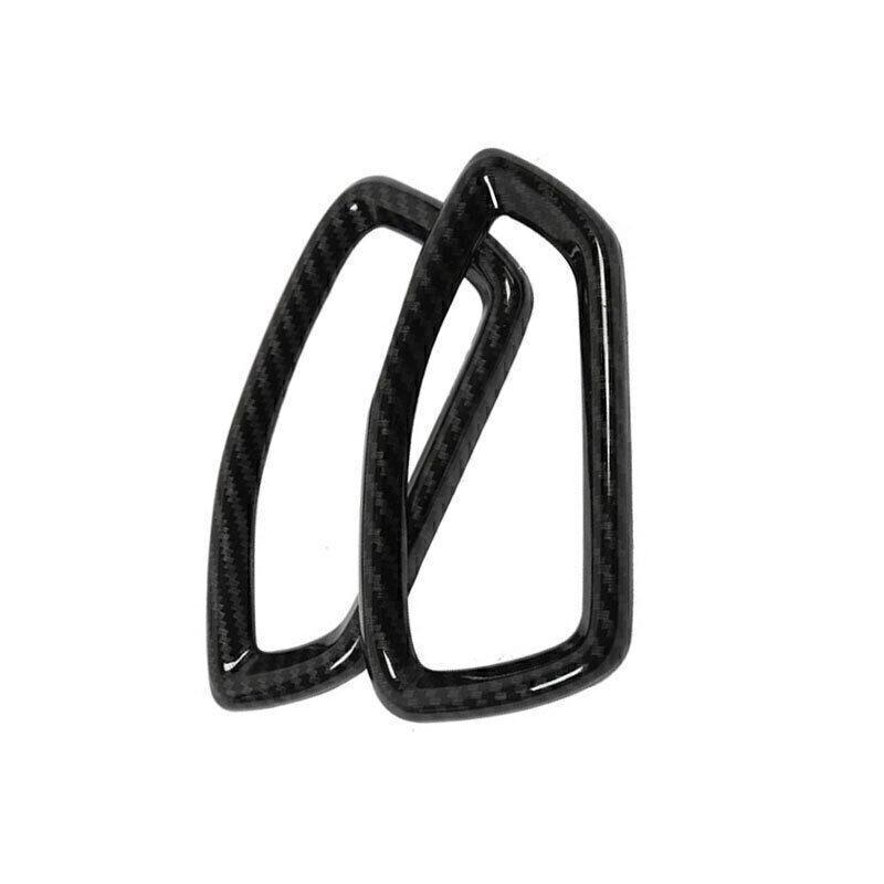 For Hyundai Santa Fe 2019-2023 Carbon Fiber Console AC L&R Air Outlet Vent Trim
