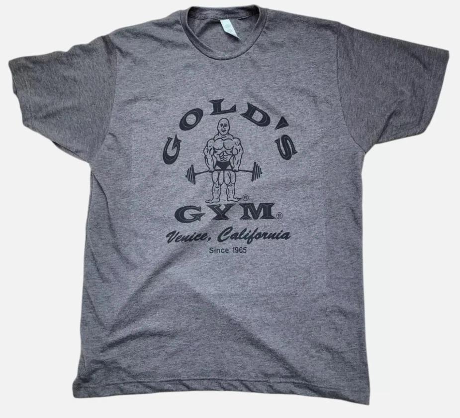 Gold’s Gym 1965 Logo Vintage T-Shirt Men’s Bodybuilding Fitness Tee S-5XL L
