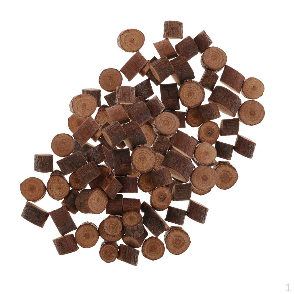 

100 шт. Деревянные круглые спилы для свадебной центральной композиции, украшения стола, рукоделия, деревообработки 1-1,5 см