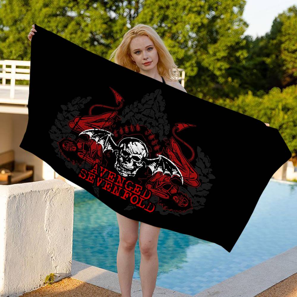 Rock Band Avenged S-Sevenfold Big Microfiber Beach Towels Quick Dry Towel Sand Beach Towels Pool Towel for Travel Swim Pool Yoga