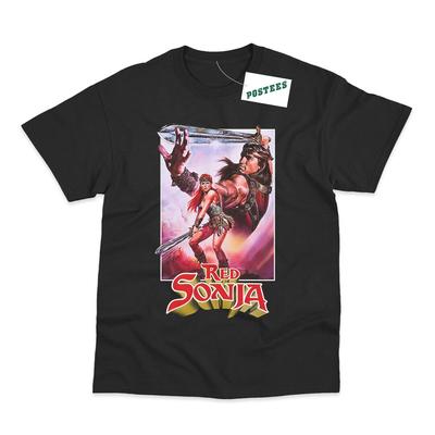 Retro Movie Poster Inspired By Red Sonja DTG Printed T-Shirt