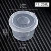 50Pcs/set Plastic Takeaway Sauce Cup Containers Food Box With Hinged Lids 25/50ml Pigment Paint Box Palette Disposable Box
