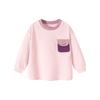 Mini Balabala Kids' Color-blocked Pure Cotton Long-Sleeve T-Shirt