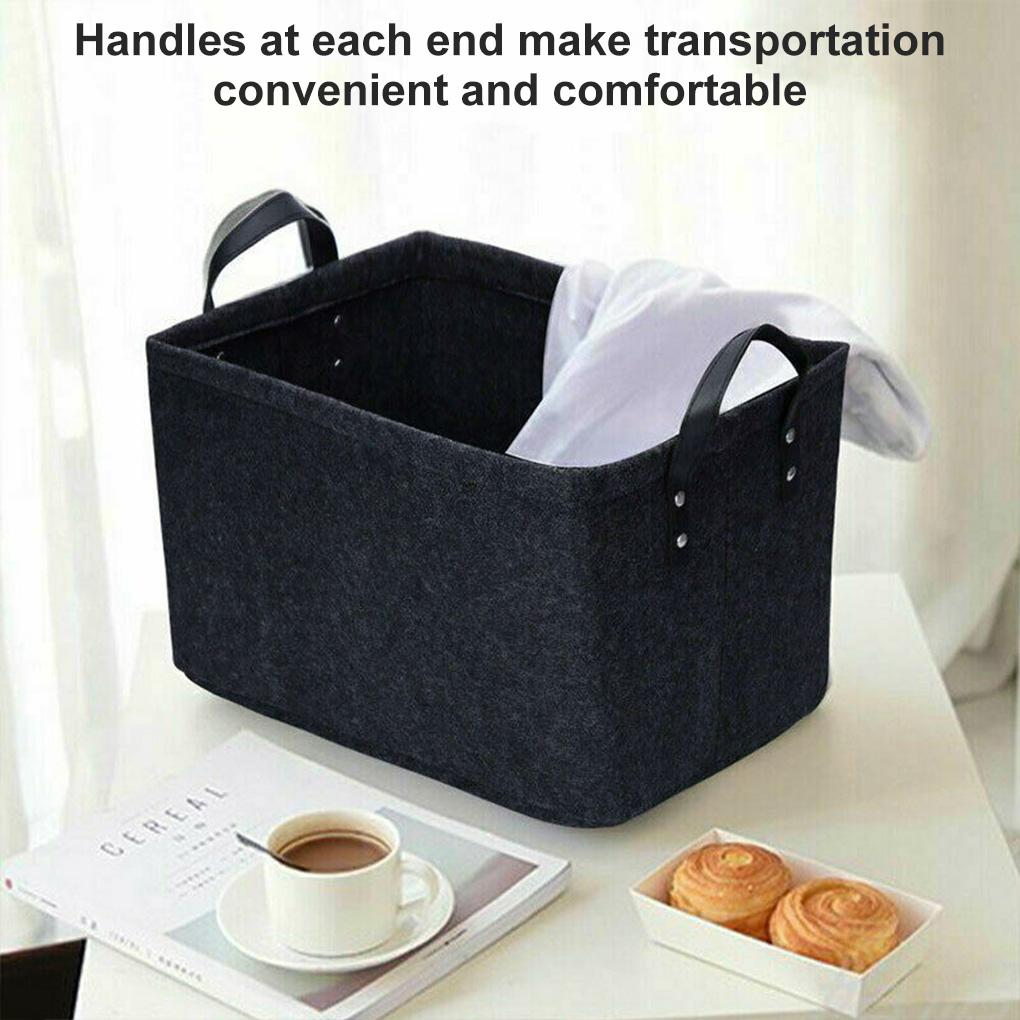 Organizer-Tasche Filz Tragbarer Korb Stoff Aufbewahrungstasche Schlafzimmer Organizer Bin Auto Kofferraumkorb