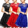 Elegant Women's Lace Floral Prom Swing Dress For Stylish Bridesmaid Celebrations