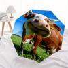 1pc Cow Automatic Open/Close Umbrella - Compact Travel Umbrella, 8-Rib Heavy-Duty Construction, Ideal Gift, Outdoor Accessory050