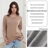 Hengyuanxiang Women's Pure Wool Thermal Round Neck Sweater