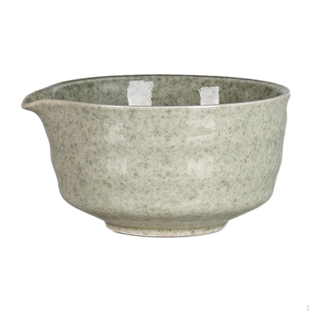 Ceramic Matcha Bowl with Spout Accessories for Home Kitchen Dining Room