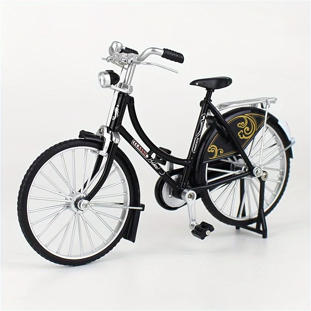 

1шт 1:Винтажная модель велосипеда из красного сплава в масштабе 10, коллекционная металлическая реплика велосипеда с подвижной цепью, домашний декоративный элемент для дня рождения, выпускного